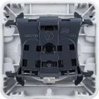 Plexo Серый Розетка с/з с крышкой винтовой зажим IP55 | 069571 | Legrand