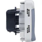Plexo Серый Розетка с/з с крышкой винтовой зажим IP55 | 069571 | Legrand