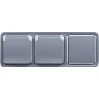 Plexo Серый Розетка с/з с крышкой винтовой зажим IP55 | 069571 | Legrand