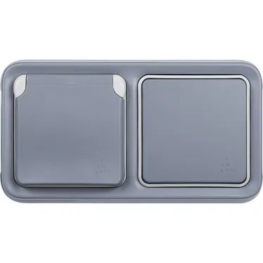 Plexo Серый Розетка с/з с крышкой винтовой зажим IP55 | 069571 | Legrand