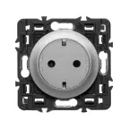 Celiane Титан Розетка с плоской лицевой панелью с/з, безвинт зажим (накладка+механизм) | 067167 | Legrand