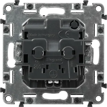 Valena ALLURE DIY Антрацит Розетка 1-ая с/з, безвинт.зажим | 753931 | Legrand