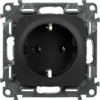 Valena ALLURE DIY Антрацит Розетка 1-ая с/з, безвинт.зажим | 753931 | Legrand