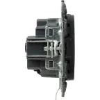 Valena ALLURE DIY Антрацит Розетка 1-ая с/з, безвинт.зажим | 753931 | Legrand