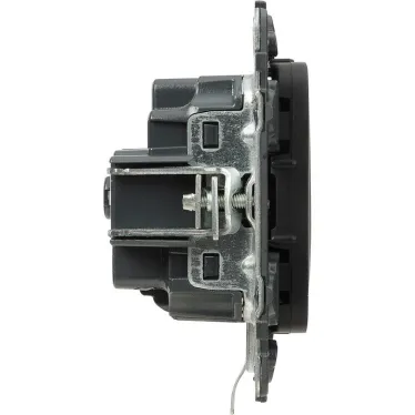 Valena ALLURE DIY Антрацит Розетка 1-ая с/з, безвинт.зажим | 753931 | Legrand