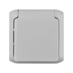 Quteo Серый Розетка с заземлением со шторками IP44 | 782351 | Legrand