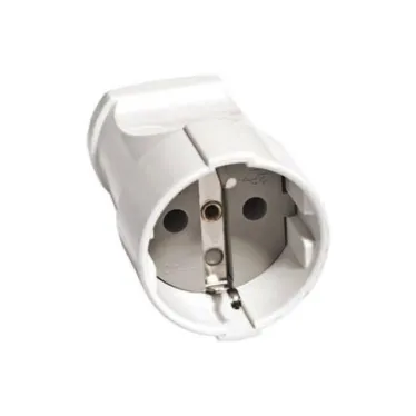 Кабельная розетка 2П+З  с з/ш 16А 250B белая | SQ1806-0031 | TDM
