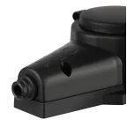 Колодка каучуковая с заземлением 1 розетка 16A IP44 черная KX-1e-B-IP44