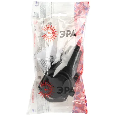 Колодка каучуковая с заземлением 1 розетка 16A IP44 черная KX-1e-B-IP44