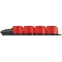 Колодка каучуковая с заземлением 4 розетки 16A IP44 красная KX-4e-RED-IP44