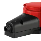 Колодка каучуковая с заземлением 4 розетки 16A IP44 красная KX-4e-RED-IP44
