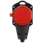 Колодка каучуковая с заземлением 1 розетка 16A IP44 красная KX-1e-RED-IP44