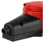 Колодка каучуковая с заземлением 1 розетка 16A IP44 красная KX-1e-RED-IP44