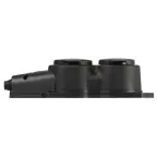 Колодка каучуковая с заземлением 2 розетки 16A IP44 черная KX-2e-B-IP44