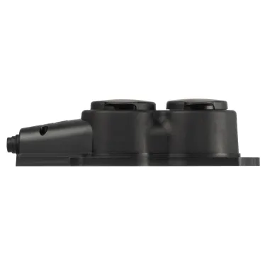 Колодка каучуковая с заземлением 2 розетки 16A IP44 черная KX-2e-B-IP44