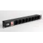 Блок розеток 19 (8шт)PDU с LED выключателем алюминевый профиль 1U ВХОД С14 без шнура | PH12-8D3 | ITK