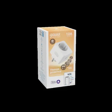 Сетевой переходник (Умная розетка) Smart Home 2300W 207-253V 10А IP20 c заземлением 1/6 | 5510122 | Gauss