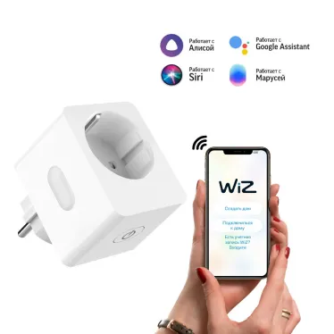 Сетевой переходник (Умная розетка) Smart Home 2300W 207-253V 10А IP20 c заземлением 1/6 | 5510122 | Gauss