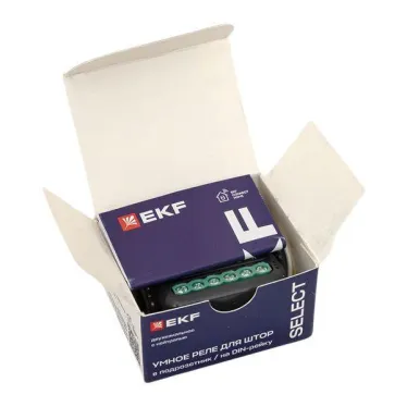 Умное реле для штор в подрозетник 2-канальное Zigbee EKF Connect Select