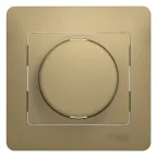Диммер поворотно нажимной, LED, RC, 630 Вт, титан