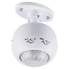                  Датчик движения ИК накладной 1200w 120 гр. (гориз.) 360 гр. (верт.) 8м IP20 поворотный белый
               