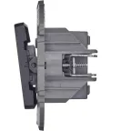Переключатель перекрёстный одноклавишный - Legrand/Daccord Inspiria - 10АХ 250В винтовые зажимы - антрацит