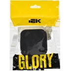 GLORY Выключатель 1-клавишный для открытой установки самовозвратный 10А ВСс20-1-0-ХЧм черный матовый IEK
