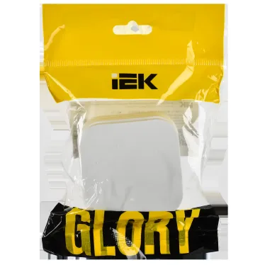 GLORY Выключатель 1-клавишный для открытой установки 10А ВС20-1-0-ХБм белый матовый IEK