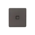 Розетка ROUND компьютерная RJ45 кат6 скрытой установки механизм титан