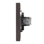 Розетка STRONG компьютерная RJ45 кат6 скрытой установки механизм графит