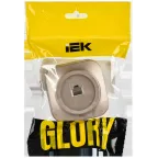GLORY Розетка для открытой установки телефонная RJ11 РТ20-ХШм шампань матовый IEK