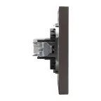Розетка STRONG компьютерная RJ45 кат6 скрытой установки механизм графит