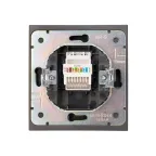 Розетка STRONG компьютерная RJ45 кат6 скрытой установки механизм графит