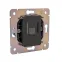 Розетка ROUND компьютерная RJ45 кат6 скрытой установки механизм титан