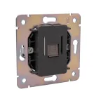 Розетка ROUND компьютерная RJ45 кат6 скрытой установки механизм титан