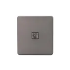 Розетка ROUND TV скрытой установки механизм титан