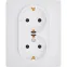 Розетка двойная с заземлением - Legrand/Daccord Inspiria - со шторками в сборе 16А 250В винтовые зажимы - белый