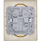 Розетка двойная с заземлением - Legrand/Daccord Inspiria - со шторками в сборе 16А 250В винтовые зажимы - слоновая кость