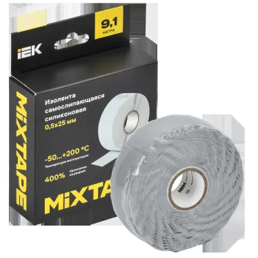MIXTAPE PRO Изолента самослипающаяся силиконовая резиновая 0,5х25мм 9,1м 70 IEK