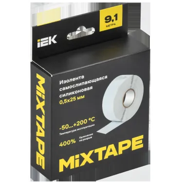 MIXTAPE PRO Изолента самослипающаяся силиконовая резиновая 0,5х25мм 9,1м 70 IEK