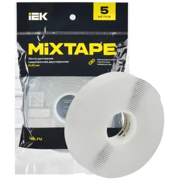 MIXTAPE PRO Лента монтажная сверхпрочная двусторонняя 2х25мм 5м IEK
