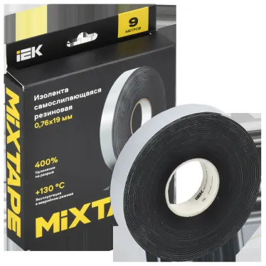 MIXTAPE PRO Изолента самослипающаяся резиновая с подложкой 0,76х19мм 9м 23 IEK