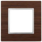                  Рамка на 1 пост, дерево, Эра Elegance, венге+алюм, 14-5301-10
               