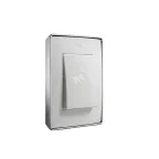                  Рамка 3 поста белая/основание хром
               