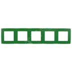                  Рамка на 5 постов, Эра12, зелёный, 12-5005-27
               