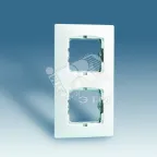                  Рамка с суппортом на 3 широкий или 6 узких модулей, без лапок, дюропласт, 227х85мм, белый
               