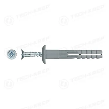 Дюбель-гвоздь полипропилен гриб. SM-G 6x40 (2000шт) - накл. ( 0,004 кг) | 125222 | Tech-KREP