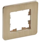                  BRITE Рамка 1 пост РУ-1-1-Бр металл шампань RE AL IEK
               