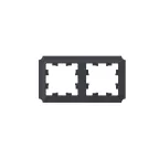                  ATLASDESIGN ANTIQUE 2-постовая рамка, универсальная, КАРБОН
               