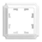                  ATLASDESIGN ANTIQUE 1-постовая рамка, БЕЛЫЙ
               